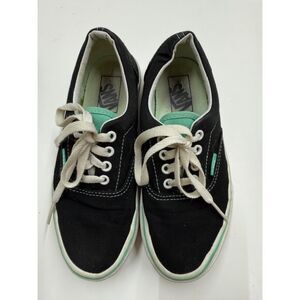 Black and Teal Women's Vans Size 6 Sneakers